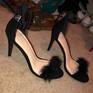 Charlotte Russe Fur Heels - Size 9